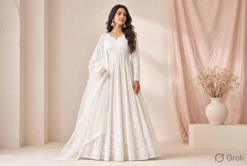 Chikankari Anarkali Suit